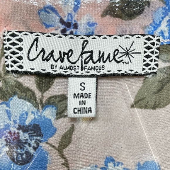 Crave Fame Pink and Blue Floral Blouse - Picture 2 of 7